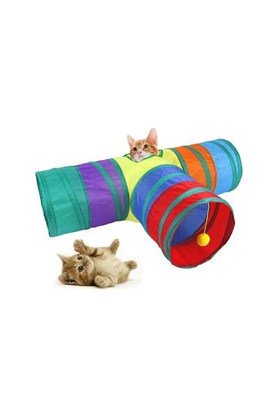 Kanki Pet Mad-181 Triple t Model Cat Play Tunnel 85*50 cm