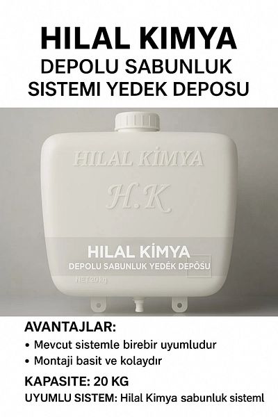 hilal kimya Soap Dispenser System Spare Tank 20 kg Capacity