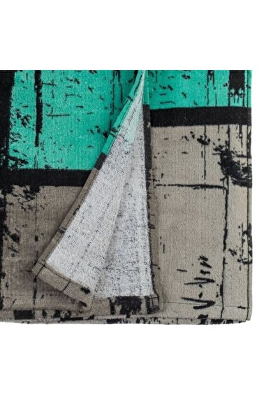 BREZIUM Beach towel, perfect for sea and pool, Black/Green, 150x75 cm, BREZIUM