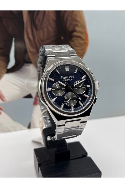 Ferrucci Steel Sports Men's Watch 3 Atm Waterproof 2 Years Warranty