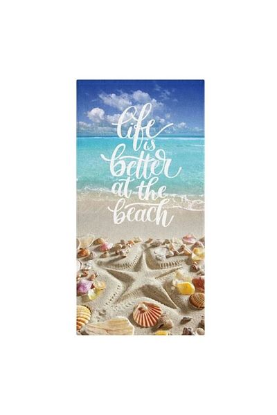 BREZIUM Beach Towel, Ideal for the Sea and Pool, Turquoise, 150x75 cm, BREZIUM
