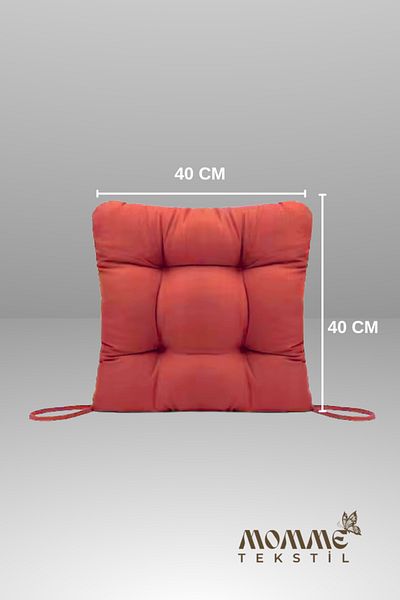 MoMMe Chair Cushion 40X40 cm Claret Red Color 4 Pieces