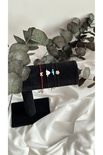 Trend Mum Natural Stone Heart Love Bracelet, 4 Love Bracelets