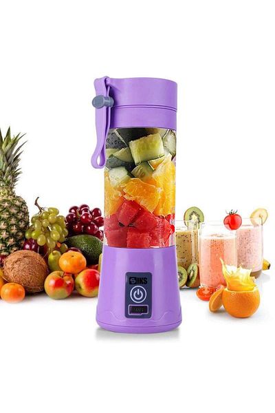 SIKS ® Electric Blender With Usb And 6 Blades, Portable, Purple