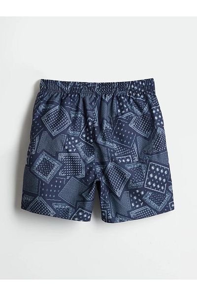 LC Waikiki Xside Navy Blue Short Length Patterned Men's Swim Shorts