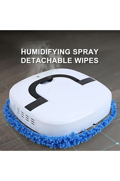 Generic Super Quiet Robot Mop – Wet & Dry Cleaning with Powerful Edge Mode and Cleaning Wipes Included