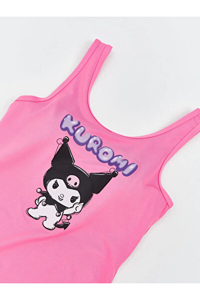 LC Waikiki LCW Kids Pembe Kuromi Baskılı Kız Çocuk Mayo