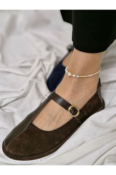 Gülşah'ın Takıları Elegant Women's Anklet with Pearl Detail – Stylish and Modern Foot Accessory