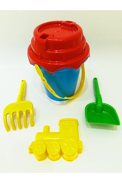 a v d a Sand Bucket + Shovel + Rake + Sand Mold + Sand Sieve Bucket Beach Set