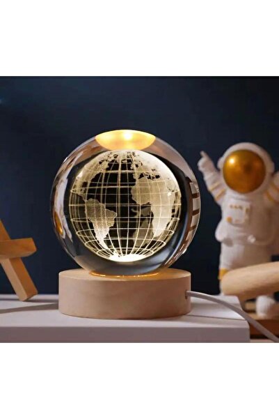 viouge Dünya Renk Değiştiren Işıklı Cam Küre 8cm