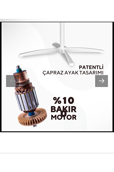 Kumel KTF-290 Beyaz Vantilatör 16''
