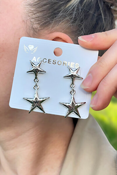 TAKIPORT Silver Color Star Design Women's Earrings