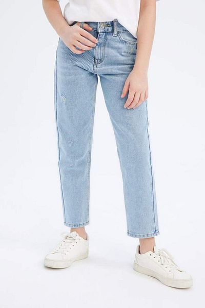 DeFacto New Season Girl's Mom Fit Standard Leg Jean Trousers