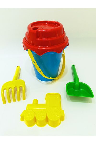 a v d a Sand Bucket + Shovel + Rake + Sand Mold + Sand Sieve Bucket Beach Set