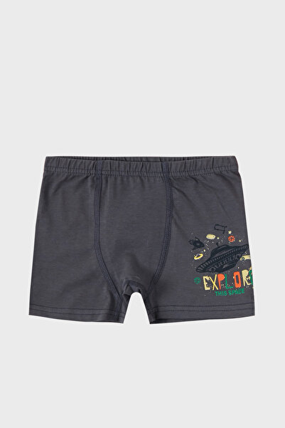 Lela Desenli Streç Pamuklu 5 li Paket Boxer Erkek Çocuk BOXER 6651013SPACE