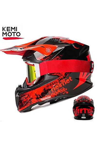 GÜMRÜK BEY Ece-R22/05 Dot Sertifikalı Yeni Off-Road ATV Motosiklet Kaskı Profesyonel Motokros Kır Yarışı İçin M