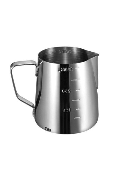 SIKS Graduated Milk Jug, Milk Frothing Latte, Cappuccino, Barista Pitcher Type With Handle, 300 ml