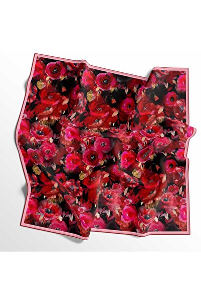 İpekal Μαλακό βαμβακερό κασκόλ - 05399 - 0612 90 x 90 Κόκκινο - 08