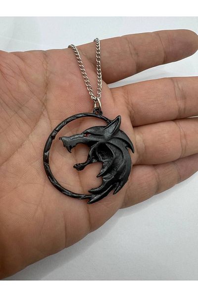 Herşey Nota The Witchers Symbol Unisex Necklace |   Zamak Plating |   Fantastic Game Themed Accessory with 60 cm Chain