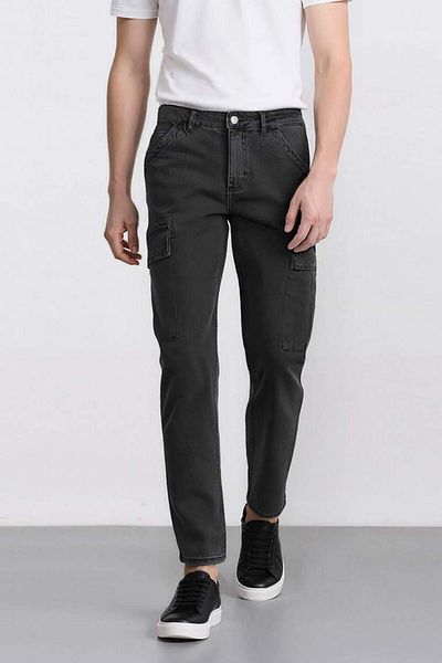 DeFacto New Season 100% Cotton Relax Fit Relaxed Cut Straight Leg Cargo Pocket Jean Trousers