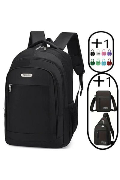 OEM Spacious School Backpack with 5 Compartments, Equipped with Crossbody Bag and Combination Lock