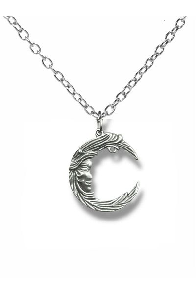 Herşey Nota Unisex Necklace with Moon Figure |   Minimalist Design with 60 cm Chain