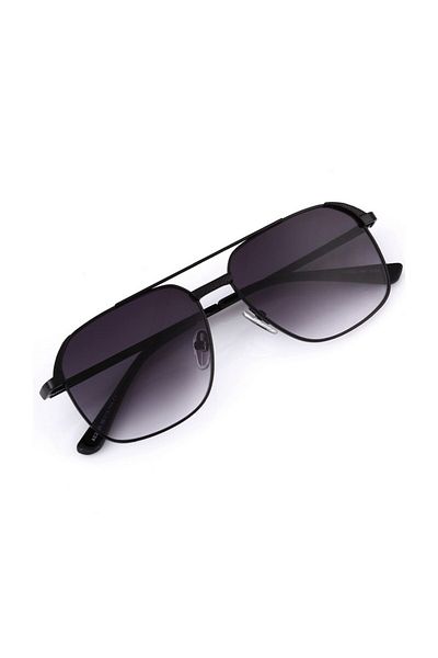 Markasepeti Original Thin Frame Black Oval Design Sunglasses (Black)