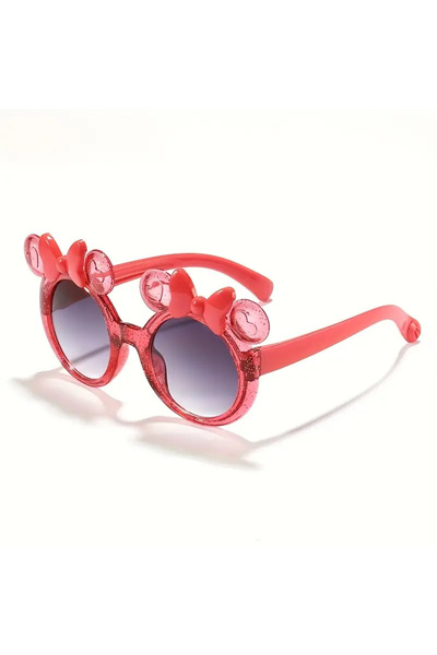 The Cloudish Shop Girls' Glitter Sunglasses Minnie Mouse - Red /Uv400 Protected