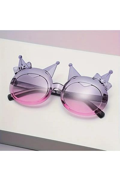 The Cloudish Shop Girl's Glitter Sunglasses Kuromi Purple Pink /Uv400 Protected