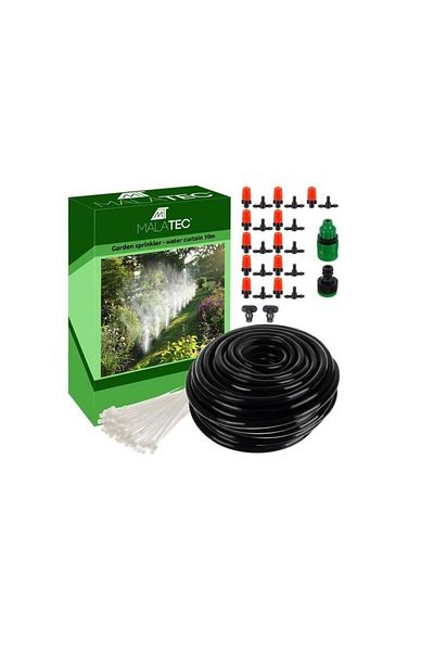 ISO TRADE Spray irrigation system, curtain type, 11 nozzles, 115 pieces, 10 m, Malatec