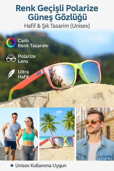 Enjoy Sunglasses Color Transition Polarized and Uv400 Protection Sunglasses Lightweight Stylish Design Unisex