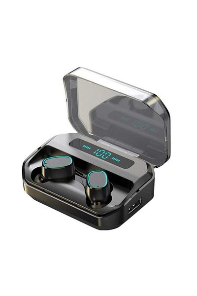 SIKS Căști wireless ® cu cutie de încărcare, conexiune Bluetooth, afișaj digital, microfon