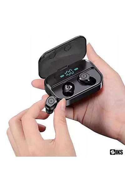 SIKS Căști Bluetooth 5.3, T50, microfon dual de 45 mAh, apeluri HD, afișaj LED inteligent, wireless