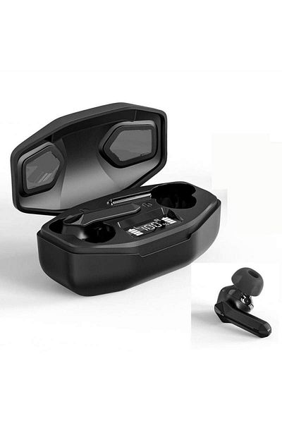 SIKS Căști de gaming wireless ®, fără fir, afișaj LED, versiune Bluetooth 5.1, negru