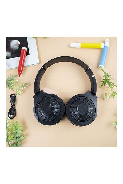 SIKS ® on-ear Bluetooth 5.0 headphones, fast charging, HD microphone, comfortable, black