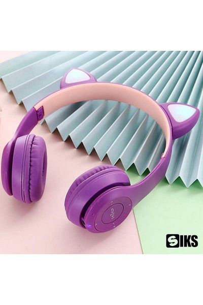 SIKS Wireless Cat Ear Headphones, Foldable, P47, Bluetooth Version 5.0, Interactive Rgb Leds