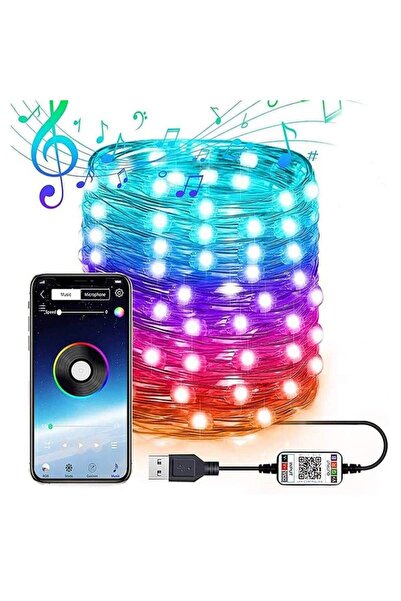 SIKS Instalație de lumini de Crăciun RGB cu control Bluetooth prin aplicație,...