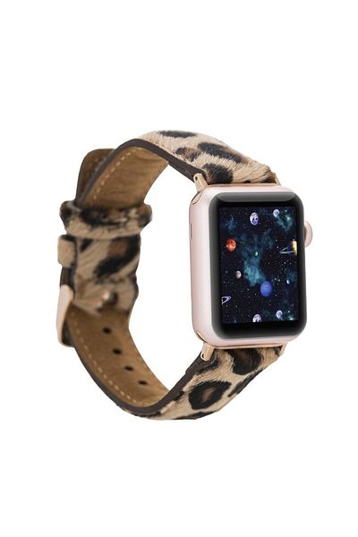 Bouletta Apple Watch Compatible Leather Band 42-44-45mm Leo1N