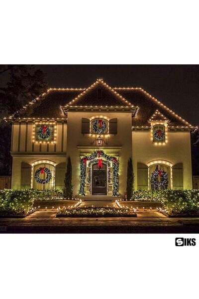 SIKS Turturi Christmas Installation, Flowing Garland, 12 m, 300 LEDs, 8 Light Effects, Fringes