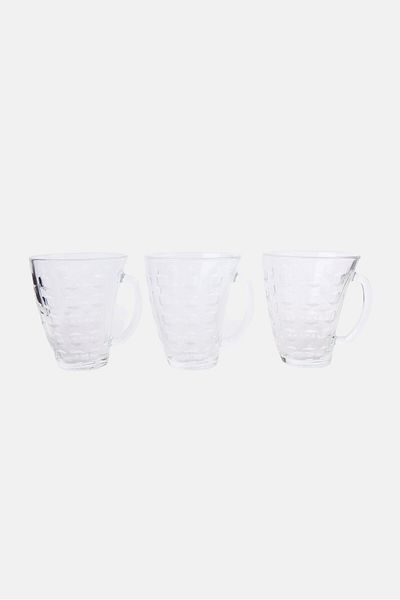 Luminarc 3 Piece Swivel Pop Mug Set 250 ml, Transparent