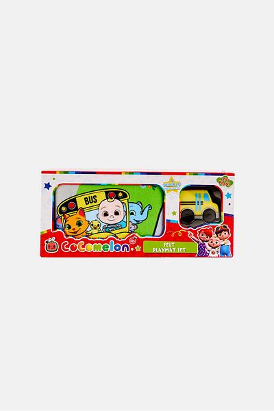 Cocomelon Felt Play Mat Set With 1 Vehicle