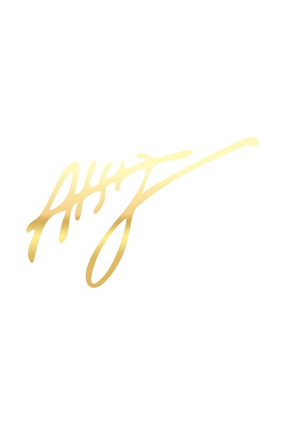 Reysa Tasarım ملصق سيارة نهال أتيسا سجل 17x17 سم ذهبي