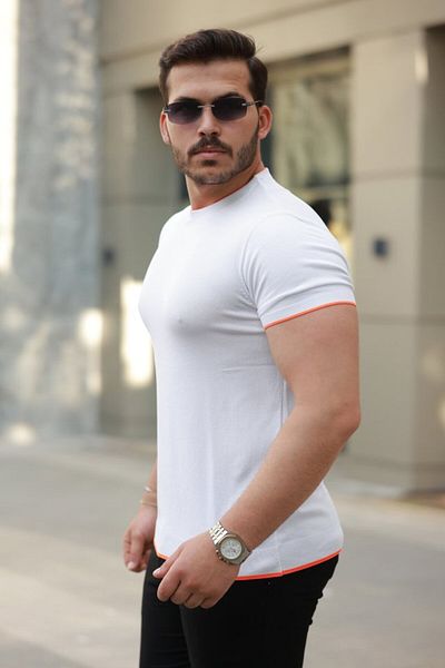 Modayakamoz Ανδρικό T-shirt με λαιμόκοψη με κοντό μανίκι