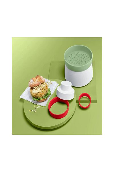 Tchibo Lekue Vegetable Burger Kit, Green and White