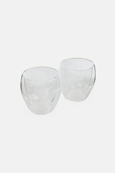 NANETTE LEPORE 2 Pieces Bororsilicate Glass Cup 250 ml, Transparent