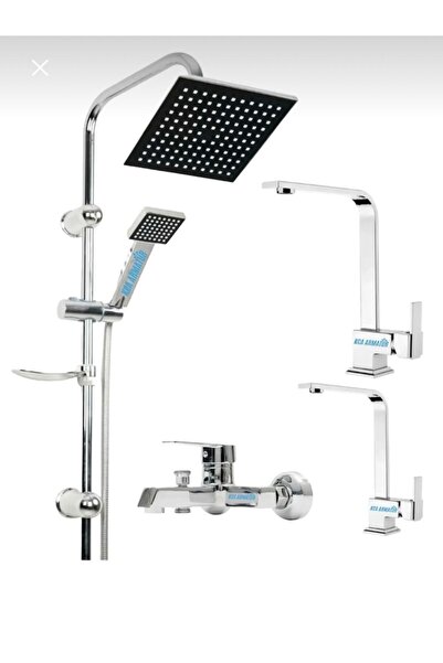 BDL ARMATÜR ROBOT DUŞ SETİ AĞIR KARE BANYO,LAVABO,MUTFAK BATARYASI MUSLUĞU 4’...