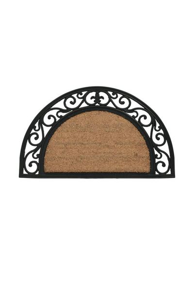 Generic HONEY BEE Hard and Durable Eco-Friendly Corel Rubber Border Door Mat Black and Beige 45 x 75cm