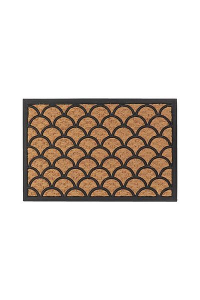 Generic erorex Non-Slip Backing Attractive Design Sally Waves Door Mat Black and Brown 40 x 60cm 140181042