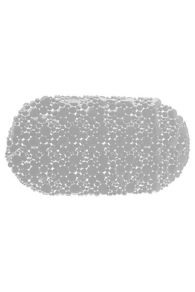 Generic Tendance PVC Anti-Slip Bubble Desig Bathtub Floor Mat Pearl Grey 69 x 36cm 7215182