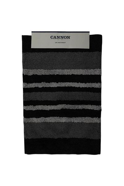 Generic Cannon Polyester and Rubber Striped Non-Slip Bath Mat Assorted Color 60 x 90cm